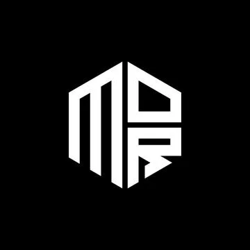 MOR logo MOR icon MOR monogram MOR letter minimalist Circle flat Unique mod.. Stock Illustration