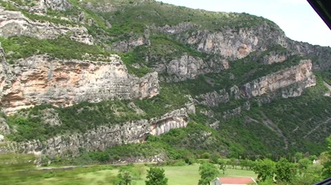 Moraca Canyon from the train to Belgrade Stock Footage 33355151