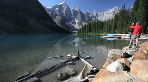 Moraine Lake Vídeos de archivo 1064865