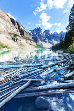 Moraine lake Stock Photos