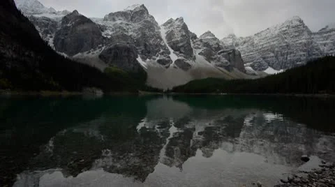 Moraine Lake Reflections Stock Footage 9054708
