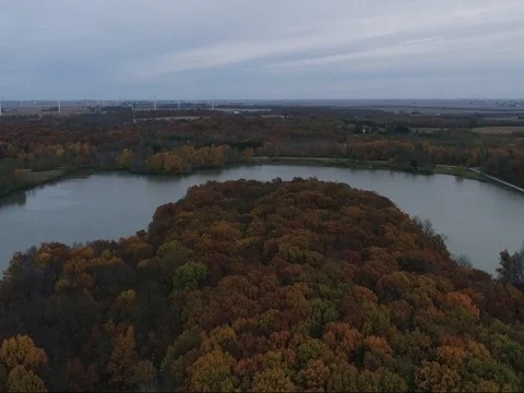 Moraine View State Park pan Stock Footage 84868659