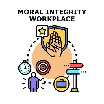 Moral integrity workplace concept vector illustration Stock Illustration