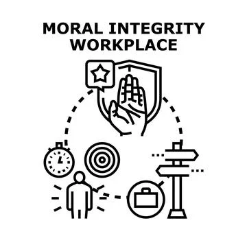 Moral integrity workplace concept vector illustration Stock Illustration