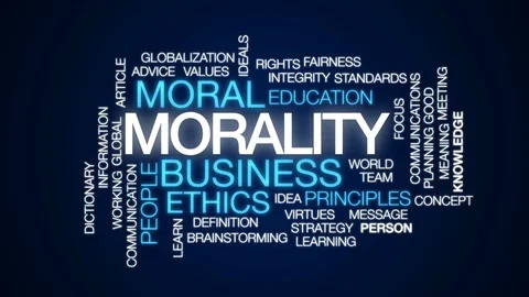 Morality animated word cloud, text design animation. Stock Footage 74906528