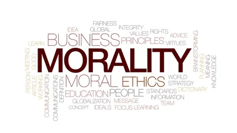Morality animated word cloud, text design animation. Kinetic typography. Stock Footage 75063236