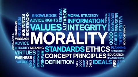 Morality animated word cloud,animation kinetic typography text seamless loop. Stock Footage 170412904