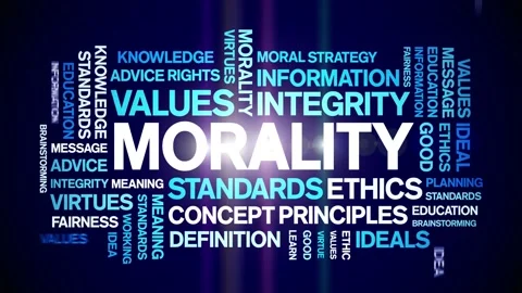 Morality animated word cloud,animation kinetic typography text seamless loop. Stock Footage 170413237