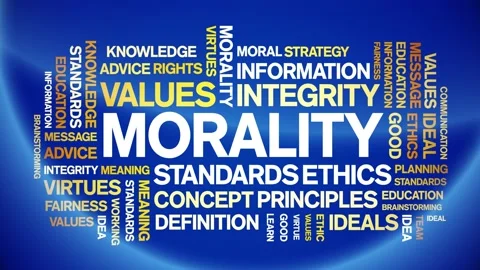 Morality animated word cloud,animation kinetic typography text seamless loop. Stock Footage 170417013