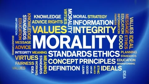 Morality animated word cloud,animation kinetic typography text seamless loop. Stock Footage 170419152