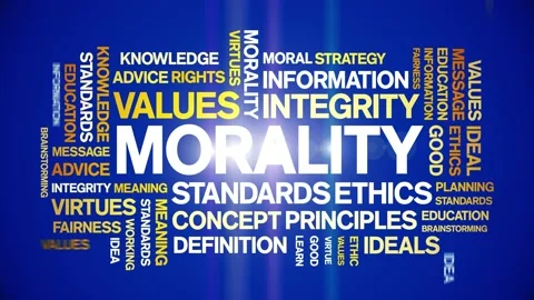 Morality animated word cloud,animation kinetic typography text seamless loop. Stock Footage 170422131