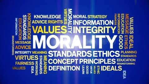Morality animated word cloud,animation kinetic typography text seamless loop. Stock Footage 170423499