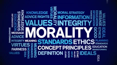 Morality animated word cloud,animation kinetic typography text seamless loop. Stock Footage 170426655