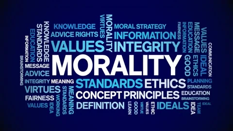 Morality animated word cloud,animation kinetic typography text seamless loop. Stock Footage 170429878