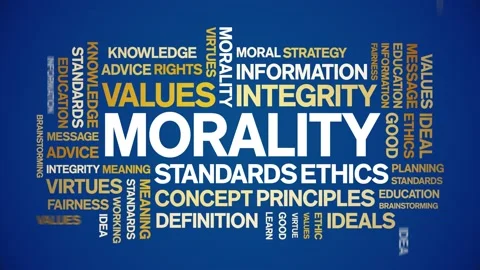 Morality animated word cloud,animation kinetic typography text seamless loop. Stock Footage 170433345