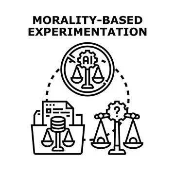 Morality based experimentation ethics in artificial intelligence Stockillustratie