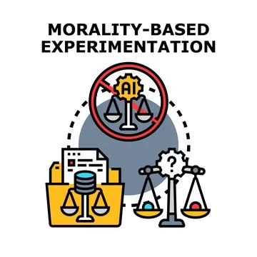 Morality based experimentation ethics in artificial intelligence Illustrazione stock