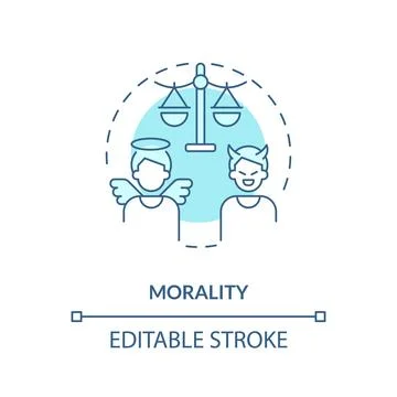 Morality blue concept icon Illustrazione stock