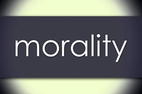 Morality - business concept with text Illustrazione stock