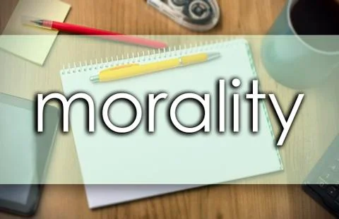 Morality -  business concept with text Illustrazione stock