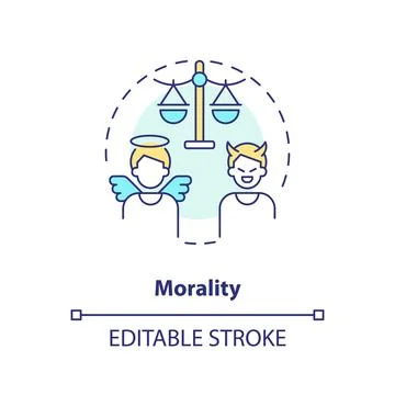 Morality concept icon Illustrazione stock