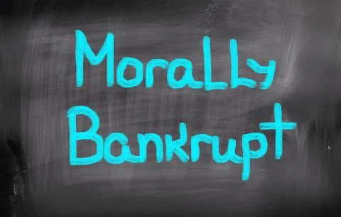 Morally Bankrupt Concept Illustrazione stock