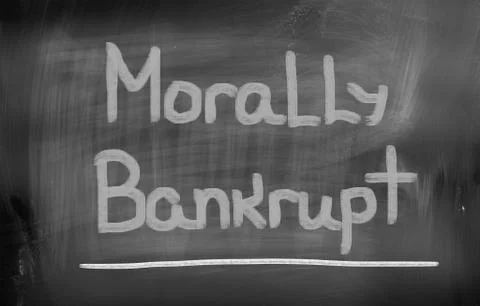 Morally Bankrupt Concept Stock Illustration