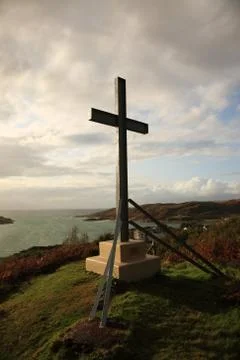 Morar cross on the hill Stock Photos