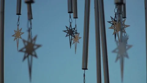 Moravian Star Windchimes Stock Footage 79240238