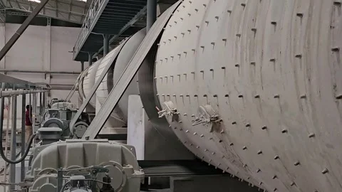 Morbi, India - 10/15/2024: the ceramic materials are being prosed to Stock Footage 292273750