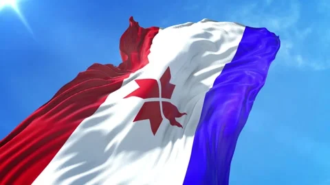 Mordovia Flag Low Angle View Stock Footage 295693222