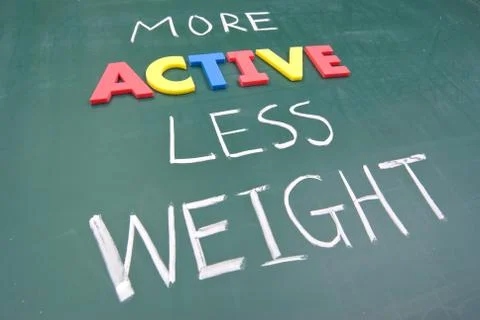 More active less weight 스톡 사진