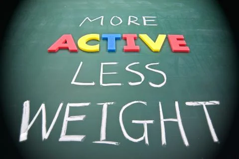 More active less weight Stockfoto's