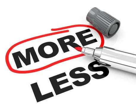 More and less Stock Illustration