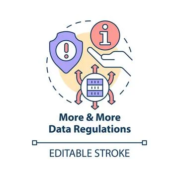 More and more data regulations concept icon 스톡 일러스트