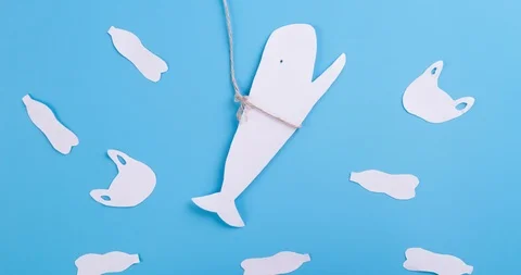 More and more plastic in the ocean. Stock Footage 120537465