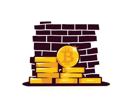 More Bitcoin More Problems Cryptocurrency Concept Illustration Stock Illustration