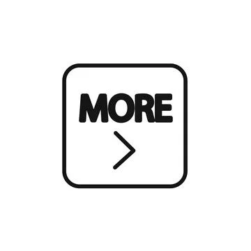 More Button Icon linear vector graphics sign Stock Illustration