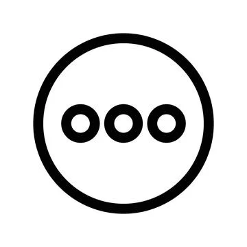 More button linear logo mark in black and white Stock Illustration