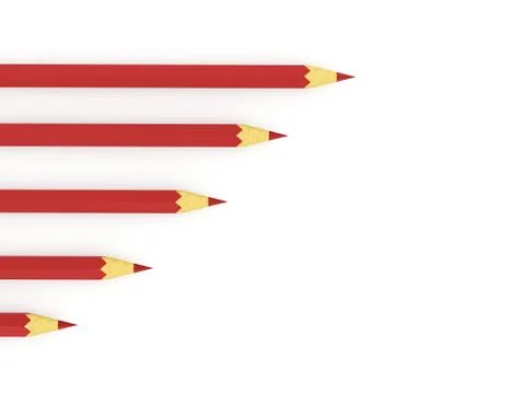 More colored pencils concept rendered Stock Illustration