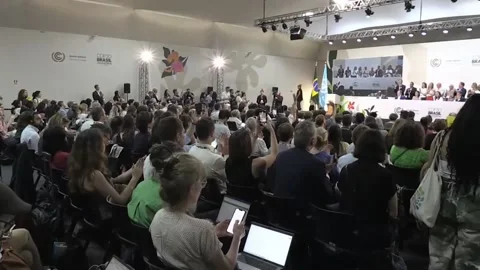 More countries back a "roadmap" to end fossil fuels, Belém, BR - 18 Nov 2025 Stock Footage 321375938