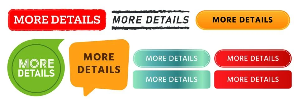 More details circle rectangle stamp speech bubble and button digital for Stock Illustration