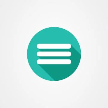 More icon in green background with long shadow effect. Stock Illustration