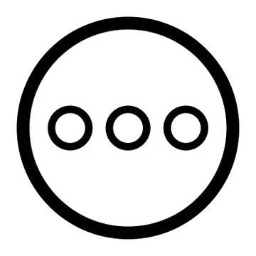 MORE icon, vector symbol isolated on white background for app, mobile, web et Stock Illustration