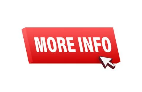 More Info Button with Cursor. Vector stock illustration. Stockillustratie