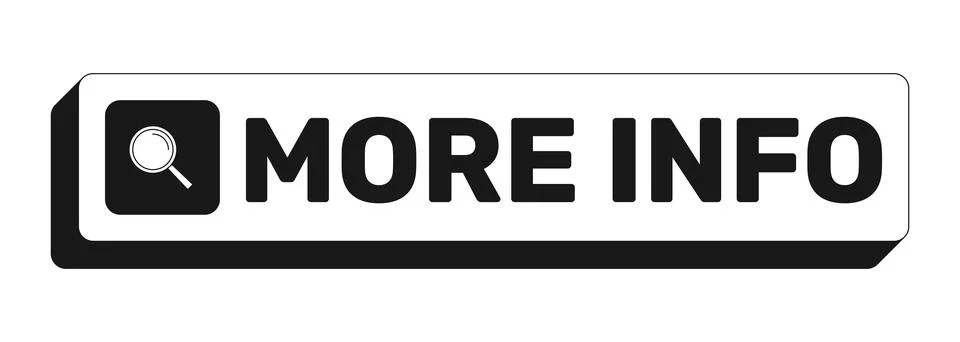 More info rectangle UI web button Stock Illustration