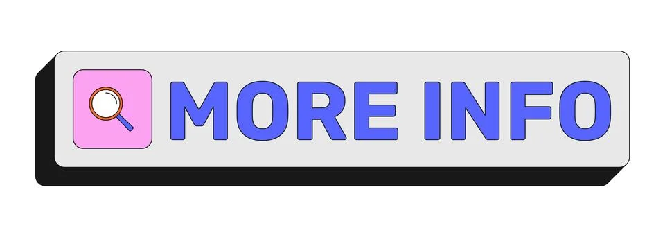 More info rectangular UI web button 스톡 일러스트