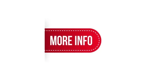 More info red label on white background. Motion graphics. 스톡 동영상 155064958