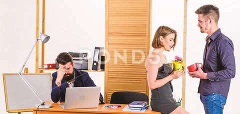 More than just friends. Sexual desire. Flirting and seduction. Flirting with Stock Photos