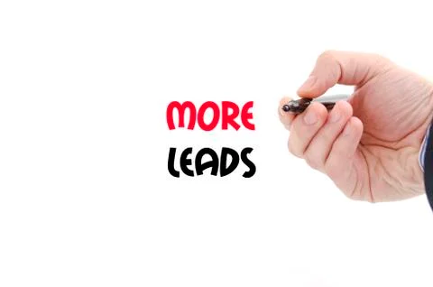 More leads text concept Stock Photos